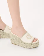 Valentino Vlogo Torchon Wedge Slide In Nappa 100Mm - Image 8